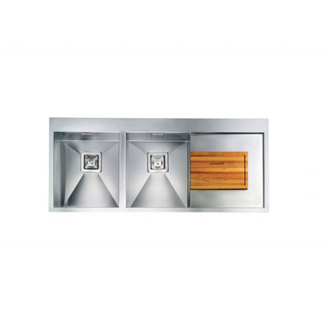 CM Clark kitchen sink 116x50cm steel sink with two bowls 012887 | Edilceramdesign