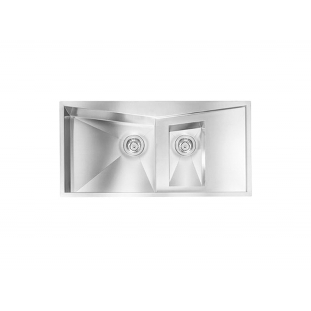 CM Space kitchen sink 100x50cm steel sink with two bowls 012865 | Edilceramdesign