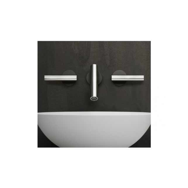 Falper. Cilindro GF4 three-hole wall-mounted basin mixer | Edilceram Design