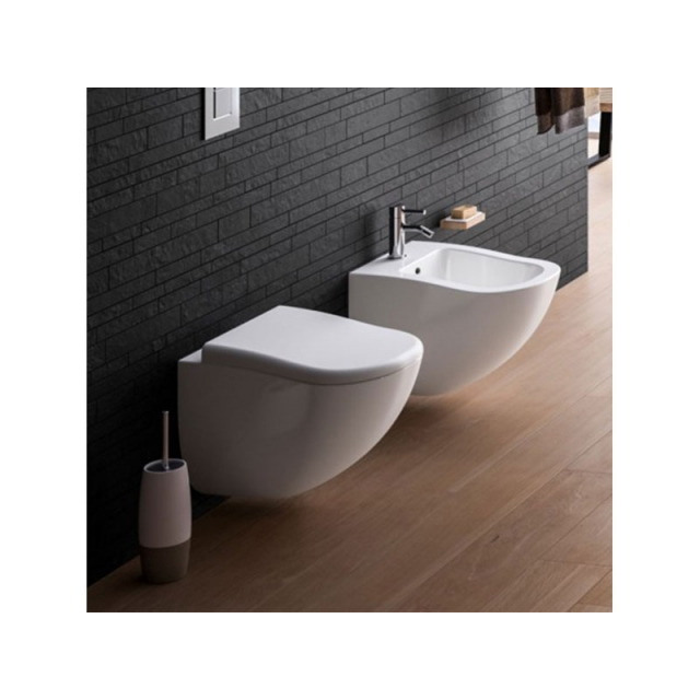 Ceramica Cielo Fluid FLVS+FLBS wall-hung toilet and bidet | Edilceramdesign