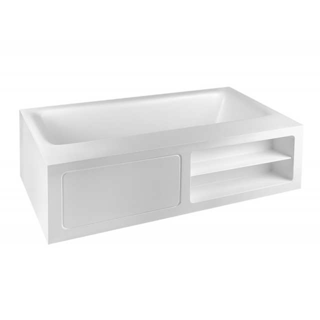Gessi Rettangolo 37596 freestanding bathtub with compartments | Edilceramdesign