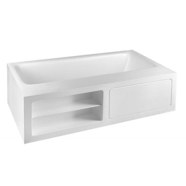 Gessi Rettangolo 37597 freestanding bathtub with compartments | Edilceramdesign