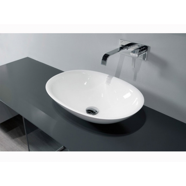 Antonio Lupi Servo SERVO54 oval countertop washbasin in Ceramilux | Edilceramdesign