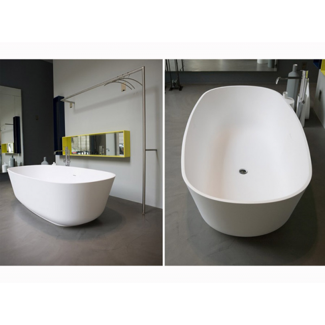 Antonio Lupi BAIAS oval freestanding bathtub in Cristalplant | Edilceramdesign