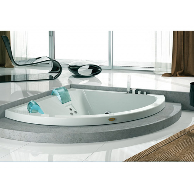 Jacuzzi Aquasoul Corner 155 AQU60*10400 recessed floor whirlpool tub | Edilceramdesign