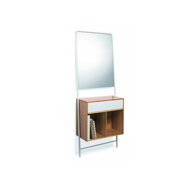 Bathroom furniture Lineabeta Posa bamboo console table with mirror 5133 | Edilceramdesign