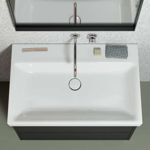 Wall-mounted / Recessed Ceramic Washbasin GSI Nubes 9631111 | Edilceramdesign