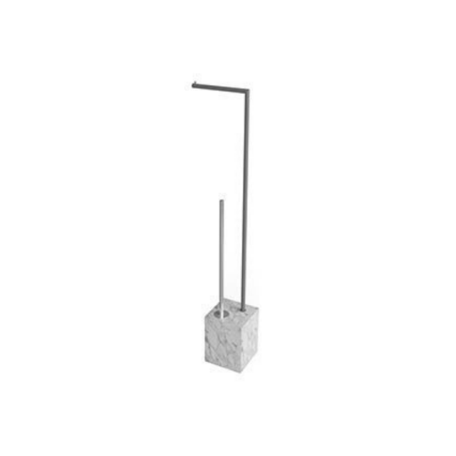 Antonio Lupi BIVIOCOMBI1 toilet roll and toilet brush holder with base | Edilceramdesign