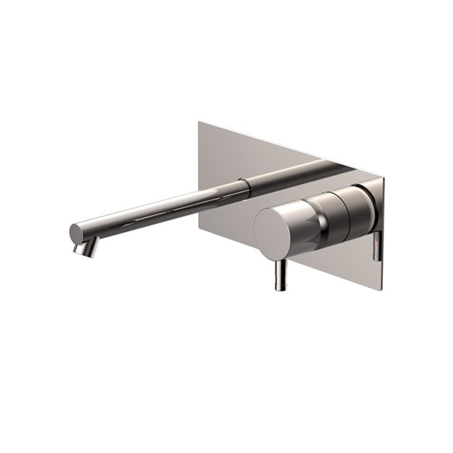 Washbasin faucet Ritmonio Diameter 35 Inox single-lever wall-mounted mixer E0BA0114D | Edilceramdesign