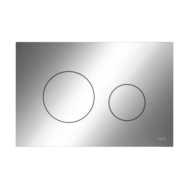 Toilet plate 2-button plastic polished chrome Teceloop 9240921 | Edilceram Design