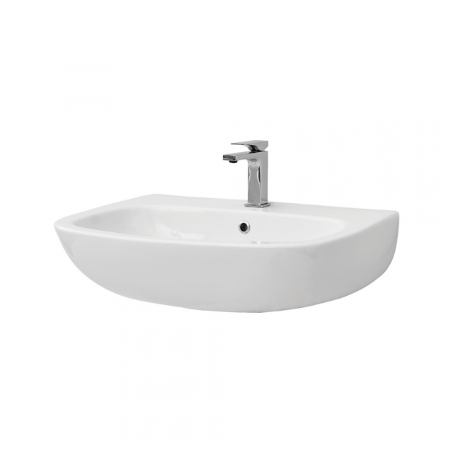 Suspended pedestal washbasin 65x51 cm Artceram Ten TEL001- White | Edilceram Design