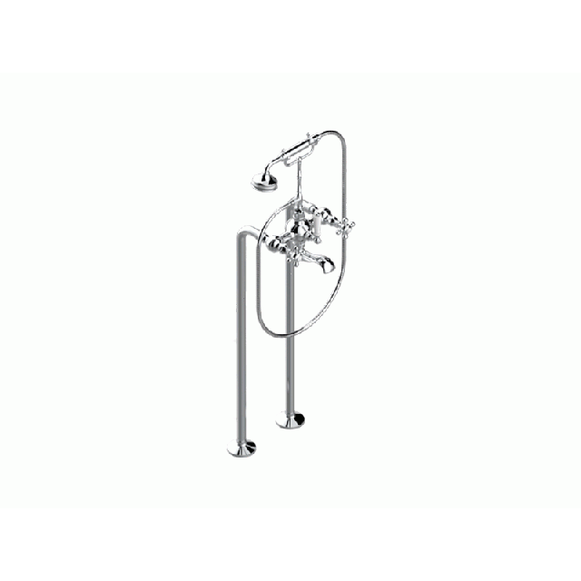 THG Paris 1900 G25-14S floor-standing bathtub/shower mixer with hand shower | Edilceramdesign