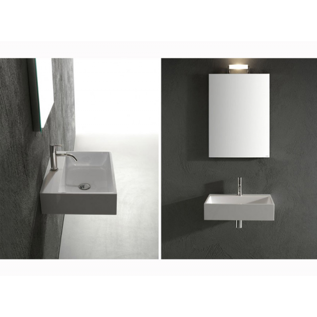 Antonio Lupi Gesto Gesto54 rectangular countertop washbasin in Ceramilux | Edilceramdesign