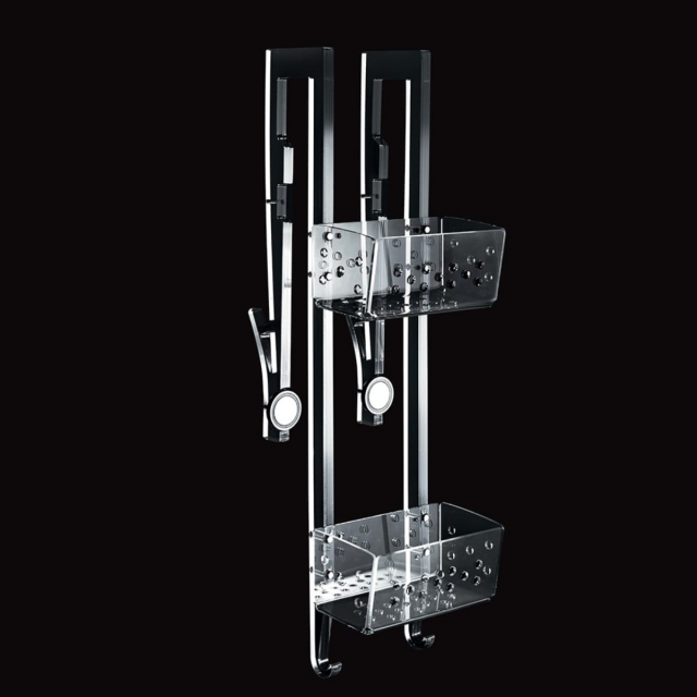 Storage rack 2 shelves 21cm with hook and magnet Tlbath 2112/C/TR | Edilceramdesign