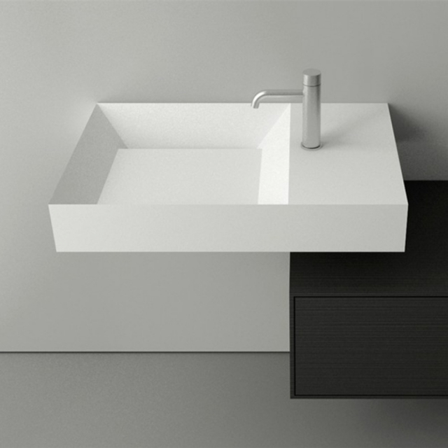 Boffi A45 Compact WRAQAE02 wall-hung washbasin in Cristalplant | Edilceramdesign