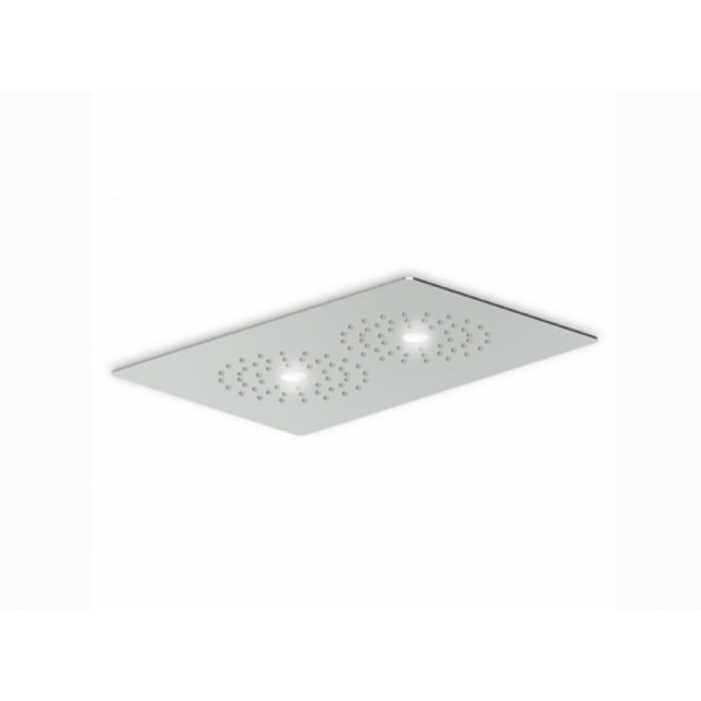 Zucchetti Isyshower Z94148 ceiling mounted shower head with double light | Edilceramdesign
