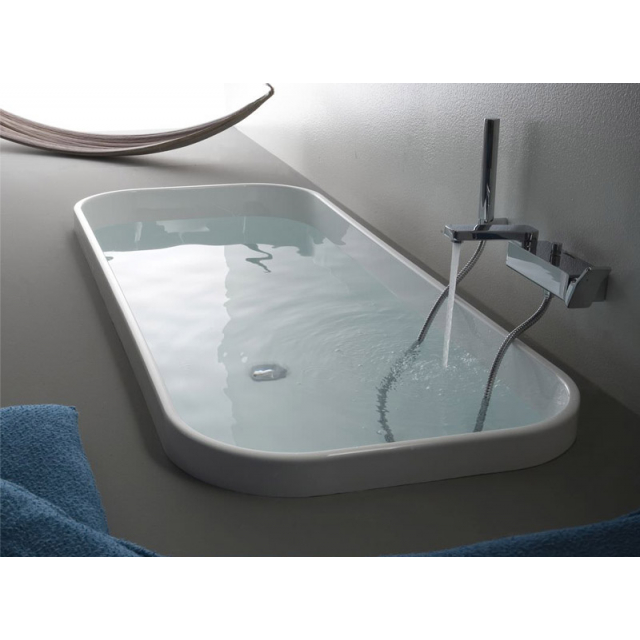 Zucchetti Kos Geo180x80 1G6A1 recessed floor whirlpool tub | Edilceramdesign